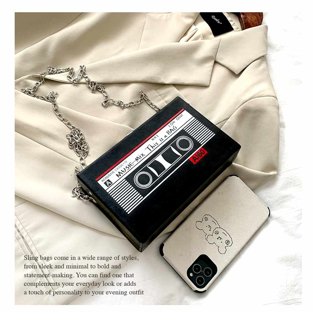 Close-up of cassette clutch with realistic printed details